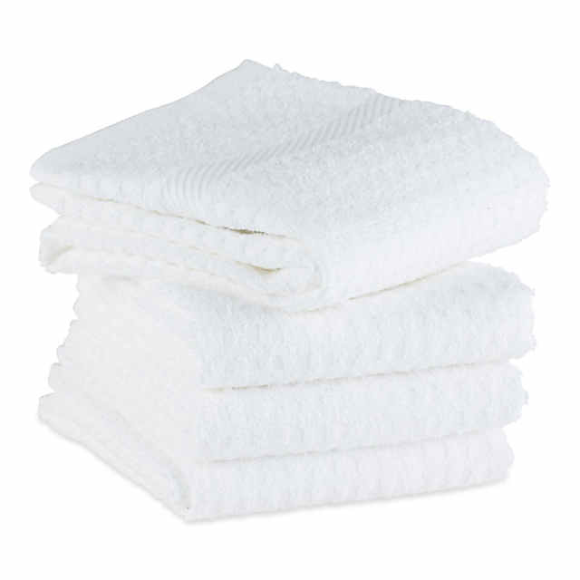 Embroidered White Waffle Kitchen Towel (Asstd) - Set of 6 - On