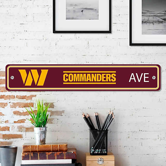 Washington Commanders NFL Street Sign 4 x 24 FREE SHIP!