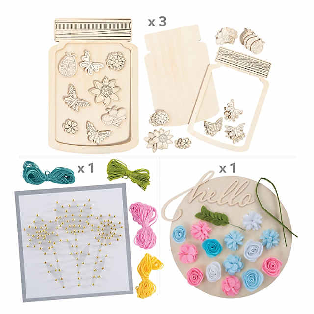 5 PC Spring Adult Home Decoration Craft Kit - Makes 5
