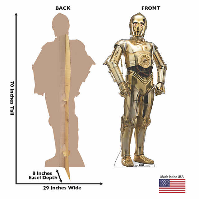 6 Ft. Star Wars™ R2-D2 & C-3PO Life-Size Cardboard Cutout Stand-Up