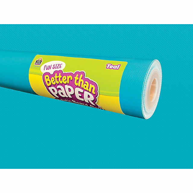 Teacher Created Resources Fun Size Better Than Paper Bulletin Board Roll, 18 x 12', Teal, Pack of 3