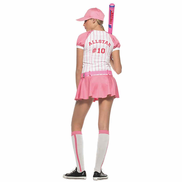 Women's Baseball Babe Costume, Female Baseball Player Costume