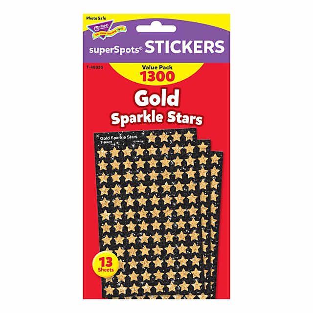 Trend Gold Sparkle Stars superShapes Stickers