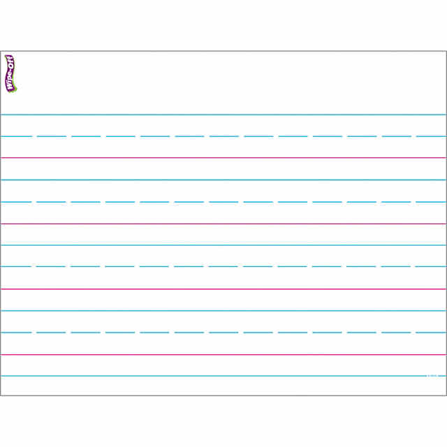 Trend Handwriting Paper Wipe-Off Chart, 17 x 22, Pack of 6