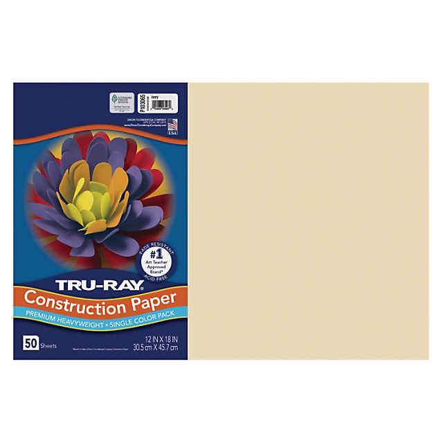 Tru-Ray® 12 x 18 Construction Paper, 5 Packs of 50 Sheets