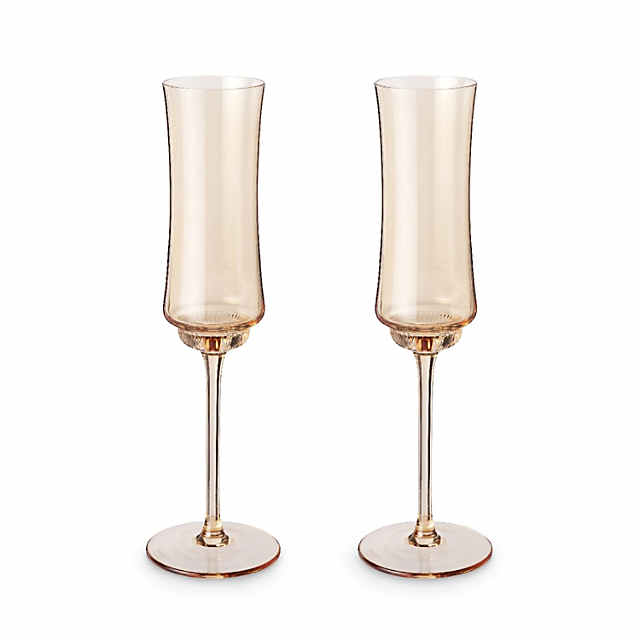 Glass Champagne Flutes 4 Pack 6-Ounce Champagne Glasses 4Pc Set