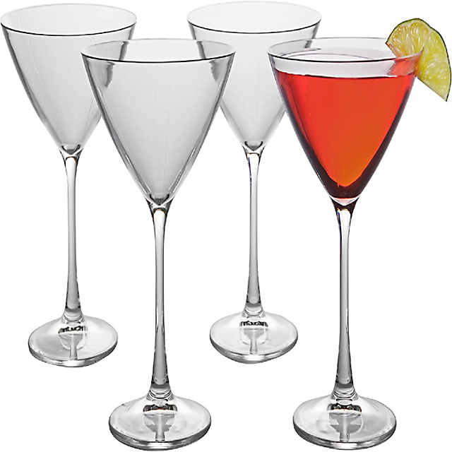 Unbreakable Stemmed Martini Glasses, 9oz- 100% Tritan- Shatterproof,  Reusable, Dishwasher Safe Drink Glassware (4 Pk)- Indoor Outdoor Drinkware  - Great Holiday & Wedding Gift 