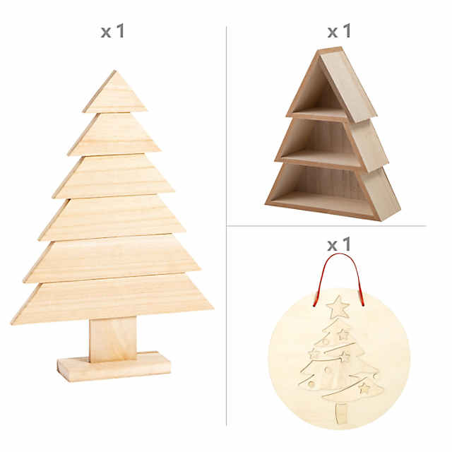 48 Pcs Christmas Ornaments Wooden Mini Christmas Ornaments Assorted With  Christmas Characters For Christmas Tree Decoration Holiday Party