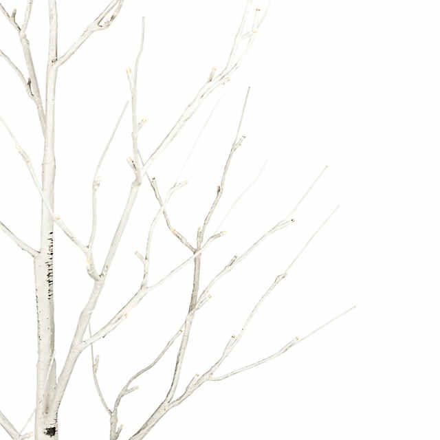 Vickerman 60 Warm White Wide Angle LED Twig Light Set On Brown Wire Warm White