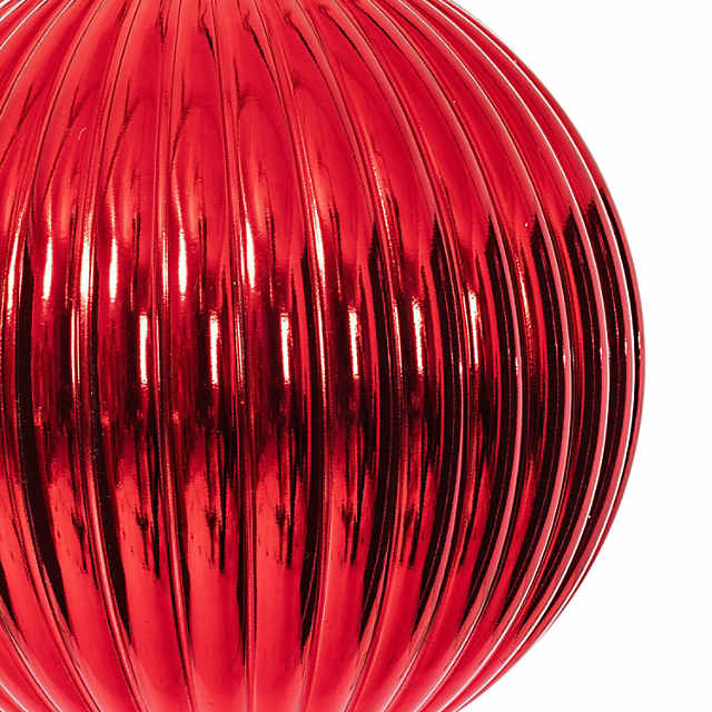 Vickerman 10 in. Shiny Ball Ornament Red