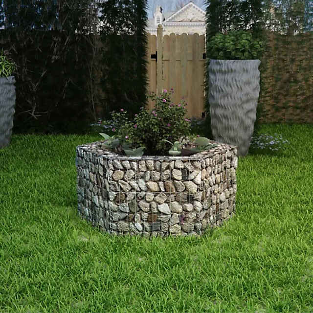 vidaXL Hexagonal Gabion Raised Bed 39.4x35.4x19.7