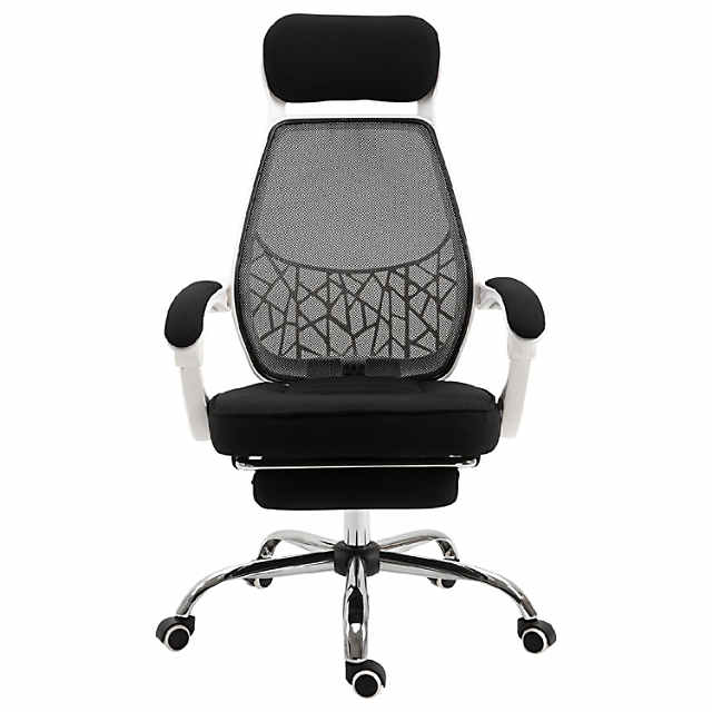 Gaming Chair - Ergonomic Office Chair with Foot Rest Reclining Office  Chair, High Back Mesh Home Office Computer Desk Chair with Wheels,  Adjustable Headrest, Lumbar Support, Padded Arms 