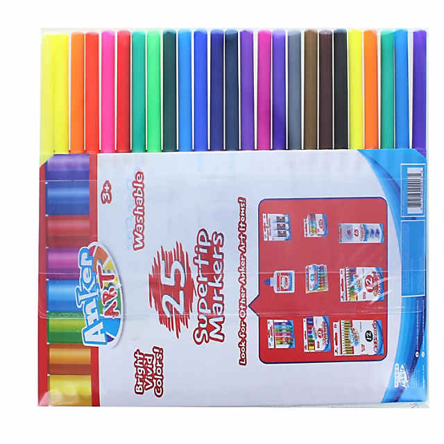 25-Color Crayola® Supertips Washable Markers & Paper Set (1 Set(s))