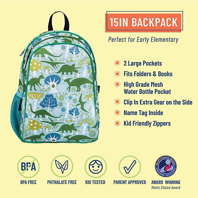 Children's Dinosaurs Backpack with Side Pocket