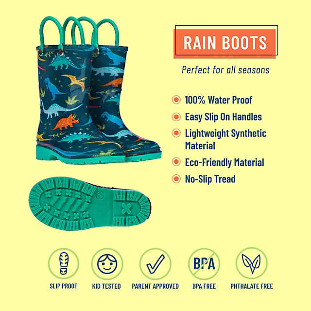 Boys rain boots size hot sale 11