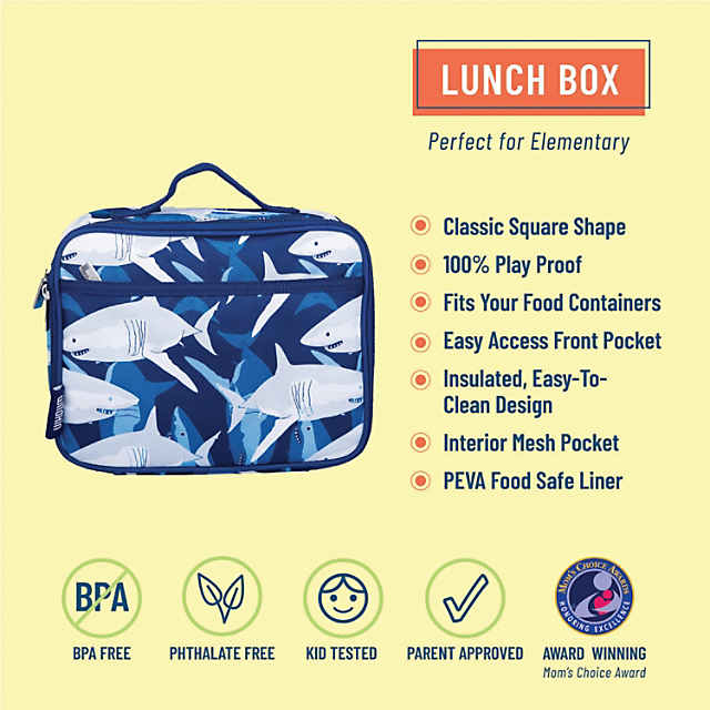 Wildkin Kids Insulated Lunch Box Bag (Sharks)