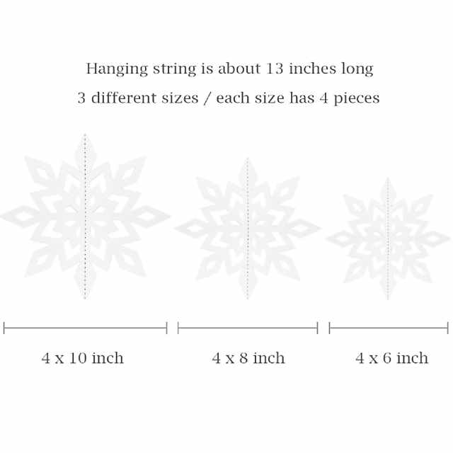 Large White Snowflake Set of 3