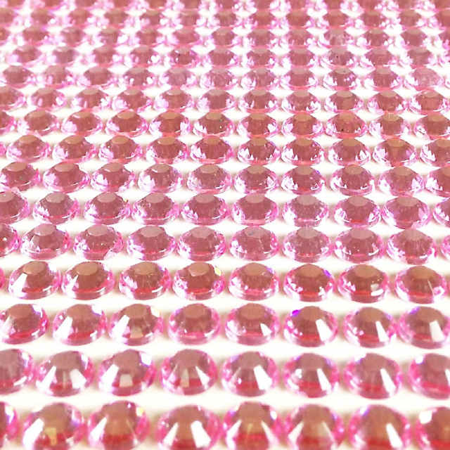 Wrapables 6mm Crystal Diamond Adhesive Rhinestones, 500 Pieces / Pink