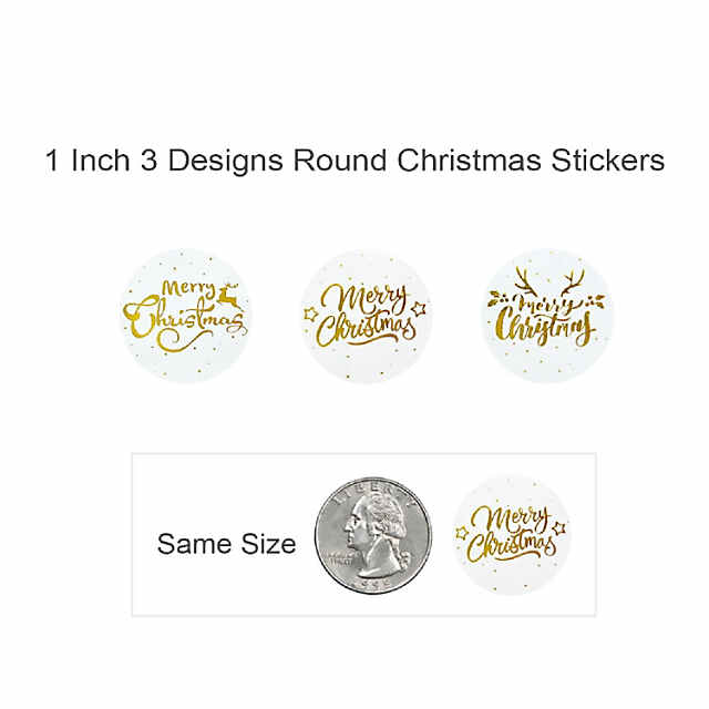 Christmas Stickers, 500 Holiday Stickers, 1 Winter Label Designs 