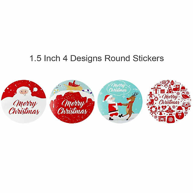 70ct Jumbo Red and White Christmas Peel and Stick Gift Tag Labels and  Envelope Seals