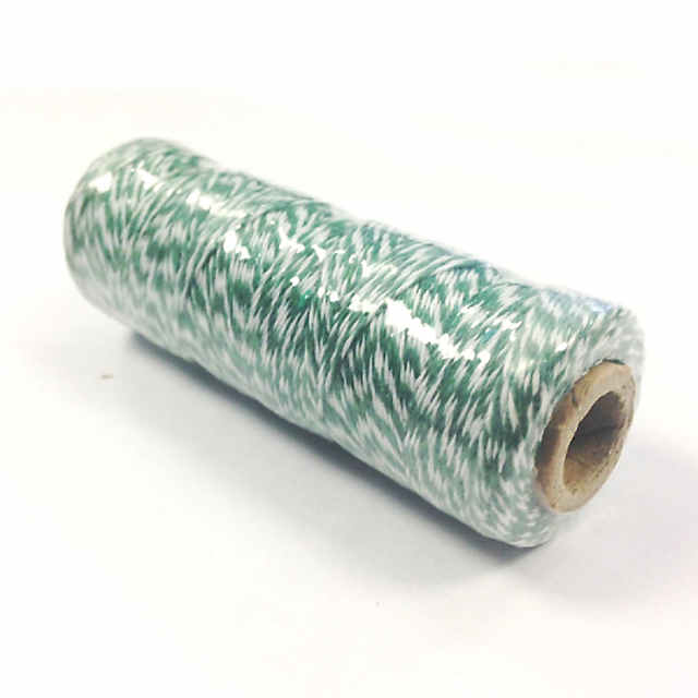 Wrapables Cotton Baker's Twine 4ply (109yd/100m), Dark Green/White