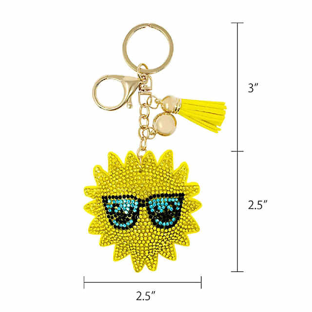 Wrapables Crystal Bling Key Chain Keyring with Tassel Car Purse Handba