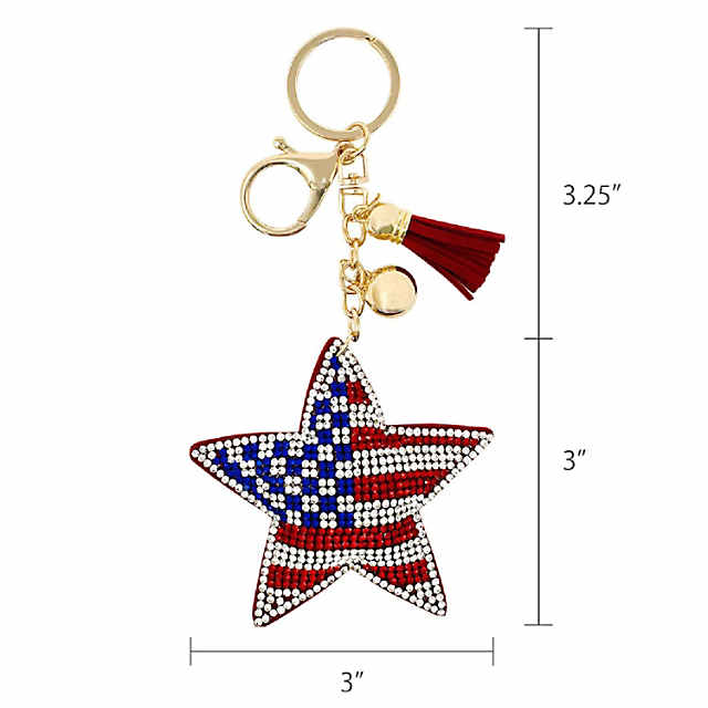 Wrapables Crystal Bling Key Chain Keyring with Tassel Car Purse