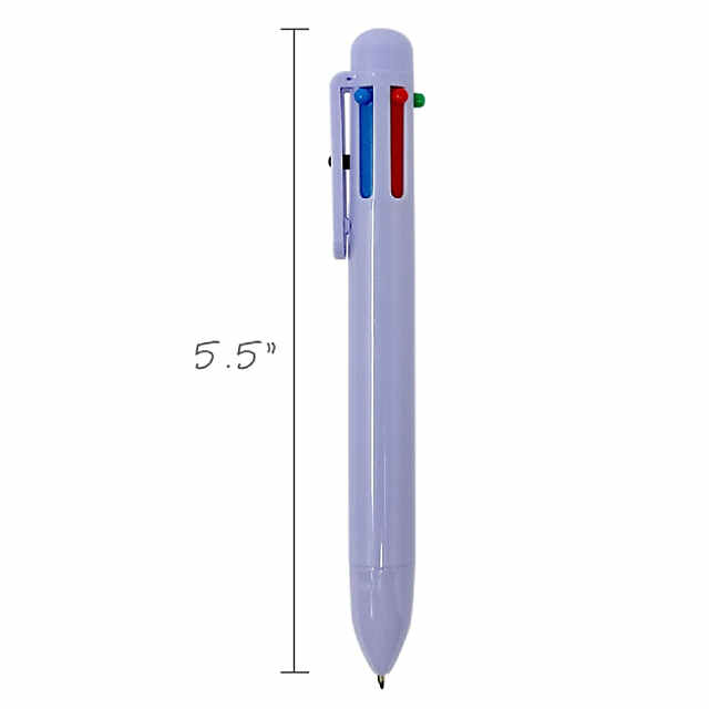 Wrapables Multi-Color 6-in-1 Retractable Ballpoint Pens for School, Office, Stationery (Set of 8) Pastel