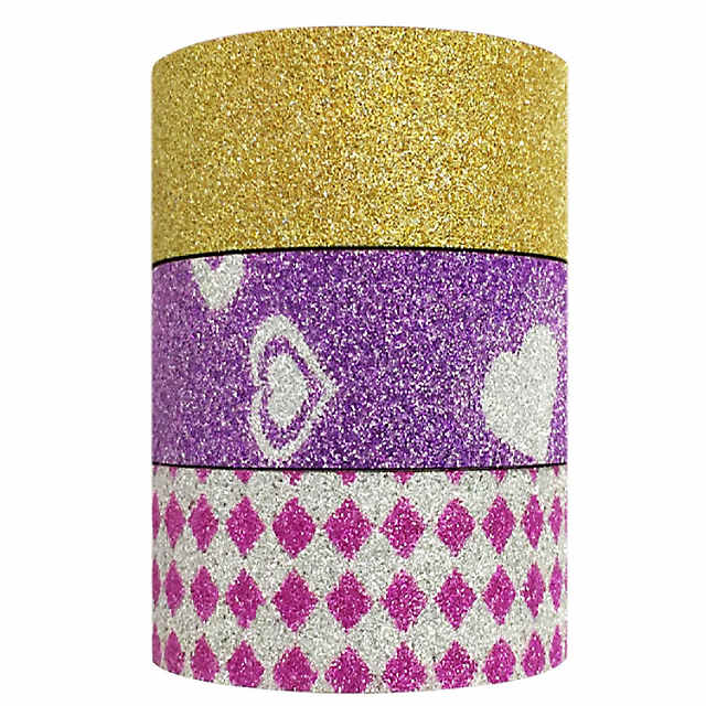 Wrapables Princess Party Washi Masking Tape, 5M by 15mm, Set of 3