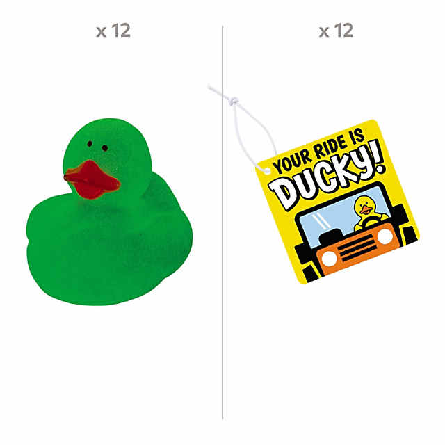 Your Ride is Ducky Glow-in-the-Dark Rubber Ducks Kit for 12