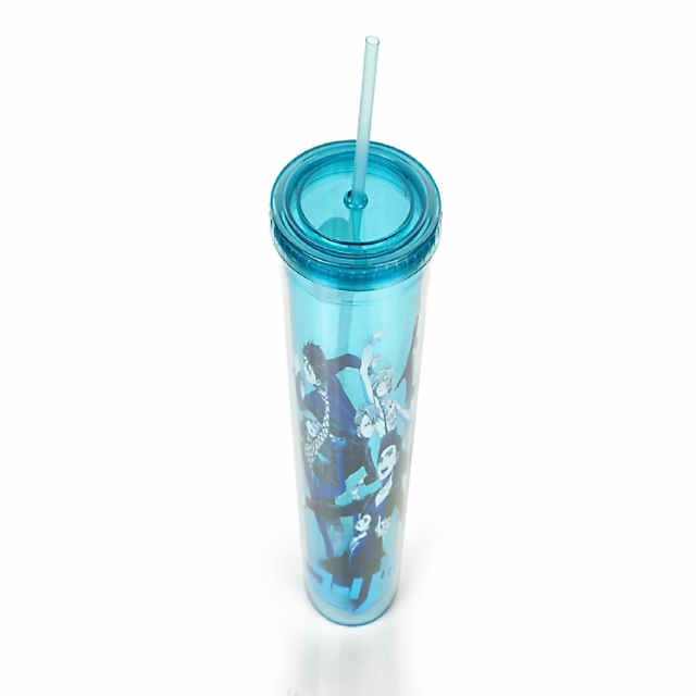 Faynore 14 oz Glass Tumbler with Straw and Lid