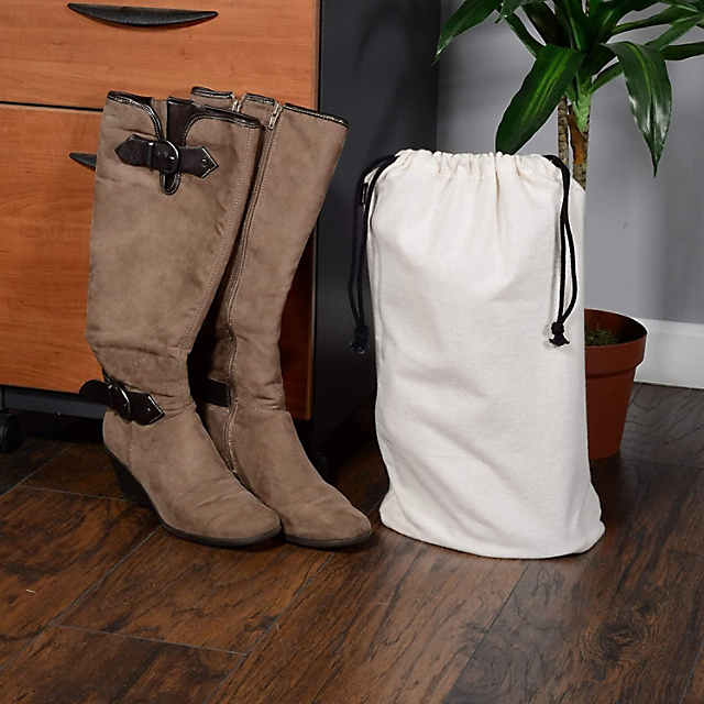 Flannel Shoe Bags for Travel and Storage, 100% Cotton Duster