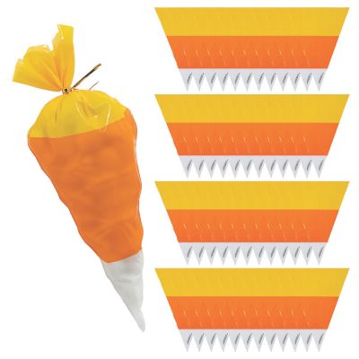 Bulk 50 Pc. Candy Corn-Shaped Cellophane Bags