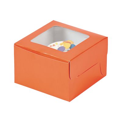 Orange Cupcake Boxes - 12 Pc.