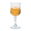 clear patterned plastic wine glasses