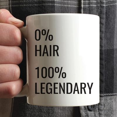 0% Hair 100% Legendary Ceramic Mug Image 1