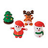 1" - 1 1/2" 3D Christmas Character Multicolor Rubber Erasers - 24 Pc. Image 1