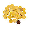 1 1/2" 1 lb. Gold Half Dollar Coins Chocolate Candy - 76 Pc. Image 1