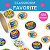 1 1/2" 100th Day of School Multicolor Paper Sticker Roll - 100 Pc. Image 2