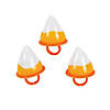 1 1/2" 7 oz. Candy Corn Ring Honey Lollipops - 12 Pc. Image 1