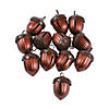 1 1/2" Acorn-Shaped Brown Metal Jingle Bells - 12 Pc. Image 1