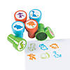 1 1/2" Bright Colors Trendy Dinosaur Figures Plastic Stampers - 24 Pc. Image 1