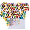 1 1/2" Bulk 210 Pc. Super Mega Shapes &amp; Faces Plastic Stamper Assortment Image 1