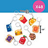 1 1/2" Bulk 48 Pc. Mini Lotsa Pops Popping Toy Food Rubber Keychain Assortment Image 2