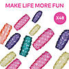 1 1/2" Bulk 48 Pc. Pearlized Sticky Solid Color Vinyl Pencil Grips Image 1