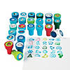 1 1/2&quot; Bulk 50 Pc. Winter Animals &amp; Icons Plastic Self-Inking Stamper Assortment Image 1