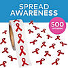 1 1/2" Bulk 500 Pc. Red Ribbon Awareness Paper Sticker Roll Image 2