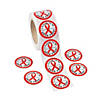 1 1/2" Bulk 500 Pc. Red Ribbon Week Pledge to Be Drug Free Paper Sticker Roll Image 1