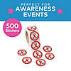 1 1/2" Bulk 500 Pc. Red Ribbon Week Pledge to Be Drug Free Paper Sticker Roll Image 2