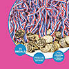 1 1/2" Bulk 72 Pc. #1 Goldtone Winner Medals with Red, White & Blue Ribbon Image 2